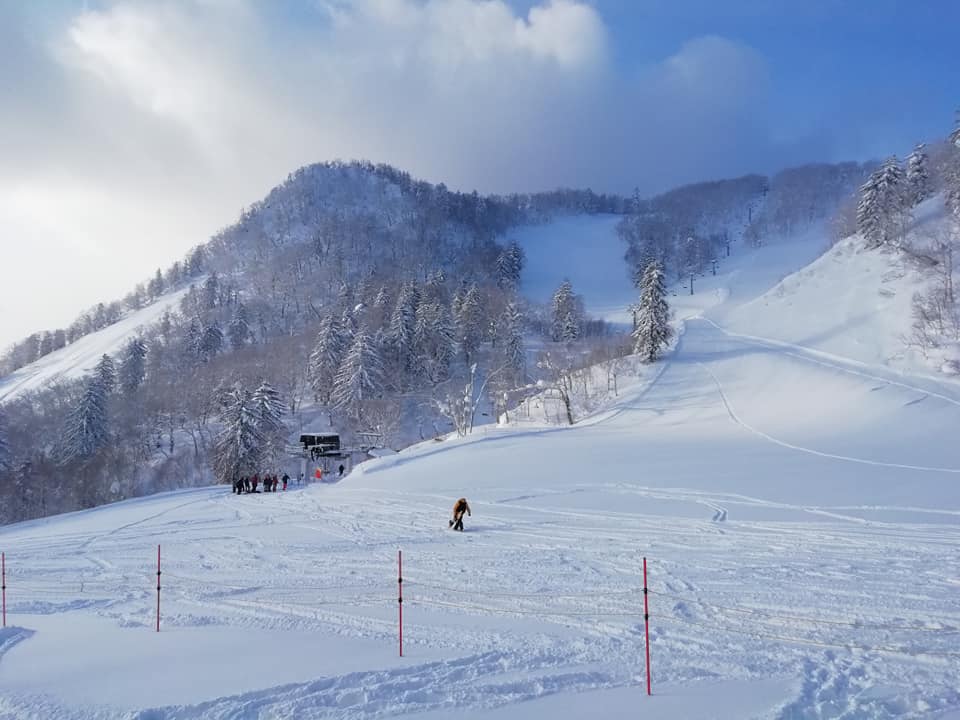 富良野スキー場の晴天時ゲレンデ